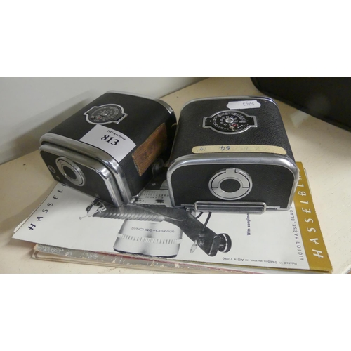 813 - Two Vintage Hasselblad Film Backs & Docs.