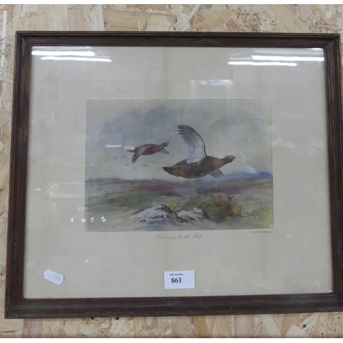 861 - Framed Print After Charles Whimper Entitled 