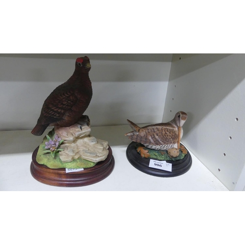 906 - Kowa Red Grouse & Ballantynes of Walkerburn Woodcock Ornaments.