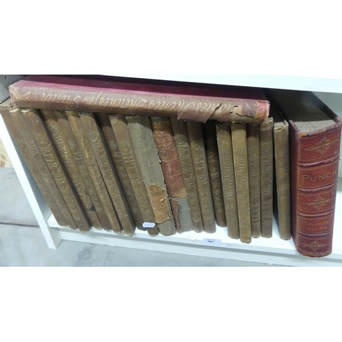 907 - 21 Volumes of Punch - All Victorian 1870s onwards.