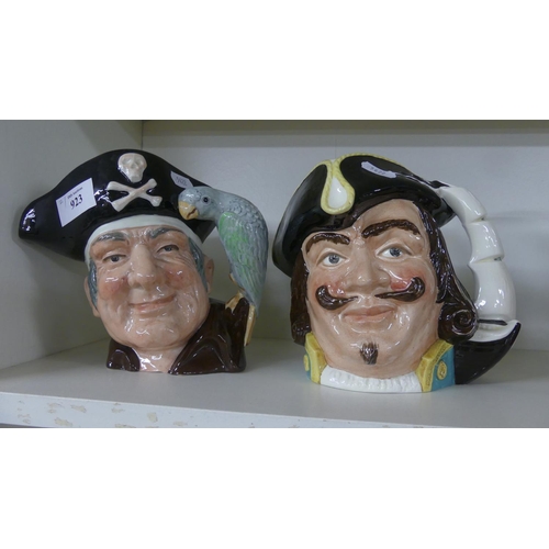 923 - Two Royal Doulton Character Jugs - Long John Silver & Captain Henry Morgan.