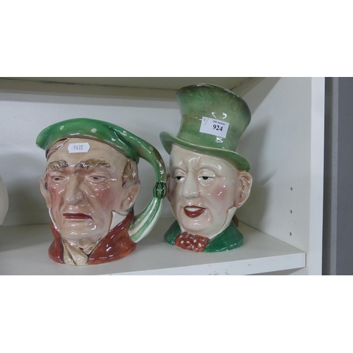 924 - Two Beswick Ware Character Jugs Scrooge & Micawber.