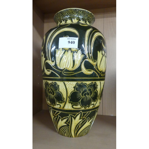 940 - Rubian Art Ware Pottery Vase, approx 30cm tall.