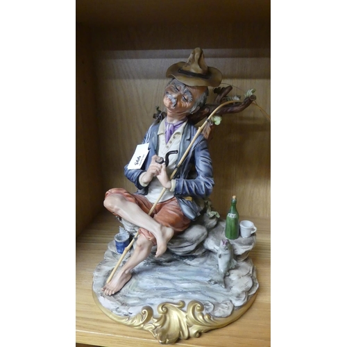 995 - Signed Capodimonte Figure - Fisherman.