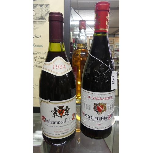 1712 - Two Bottles of Chateau Neuf Du Pape.