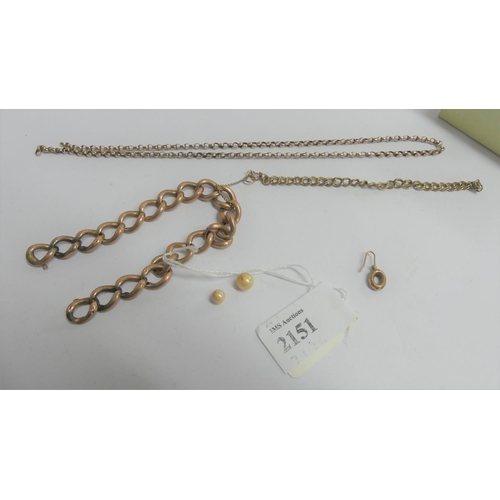 2151 - 9ct Part Chains - 21g.