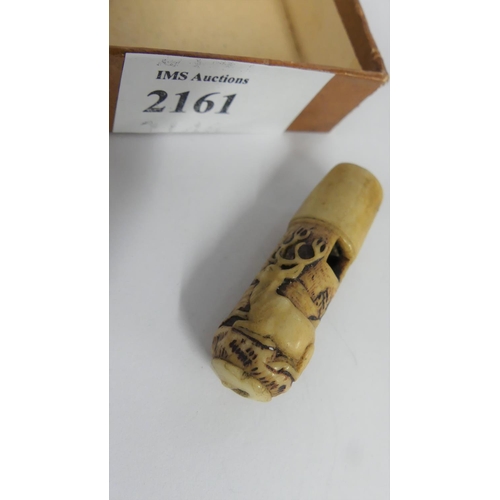 2161 - Antique Carved Stag Horn Whistle