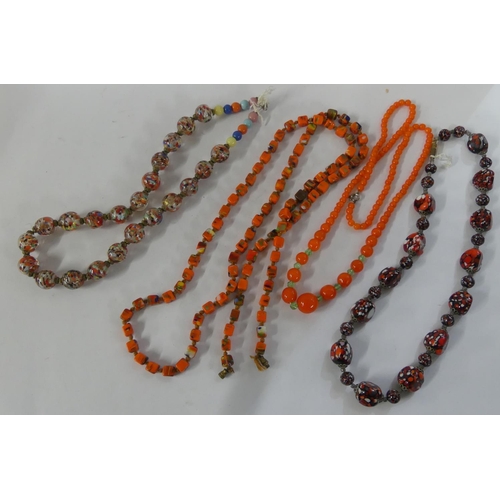 2161L - Lot Vintage Venetian Glass Necklaces etc