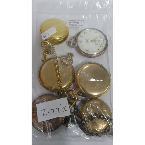 2177I - Collection of Gold Plated & Other Pocket Watches.