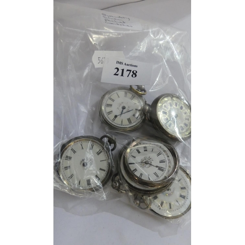 2178 - Quantity of Silver Pocket Watches (AF).