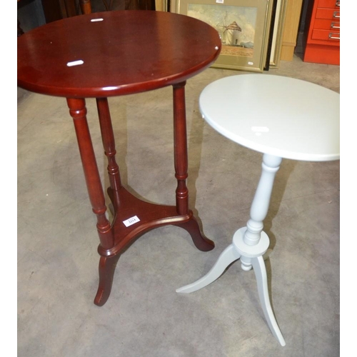 2214 - Painted Wine Table & Mahogany Wine Table.