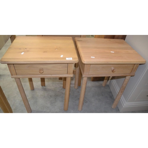 2245 - Pair Of Light Oak Bedside Cabinets.