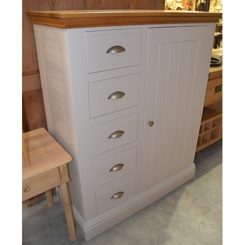 2247 - Painted Oak Combination Chest.