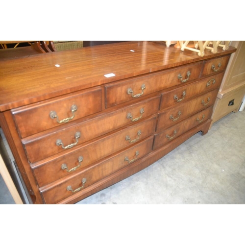 2272 - Mahogany 3 Over 6 Drawer Chest.