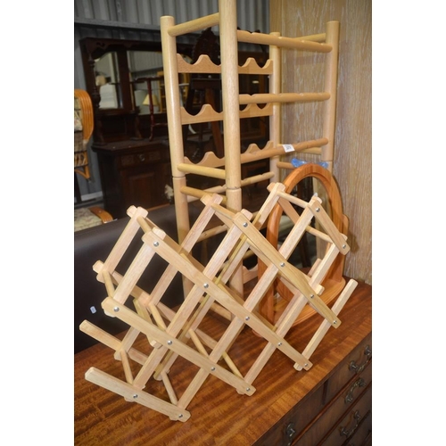 2273 - 2 Wine Racks & Dressing Mirror.