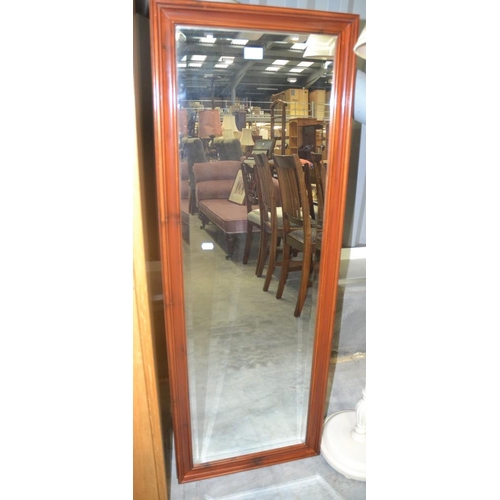 2278 - Pine Framed Bevelled Wall Mirror.