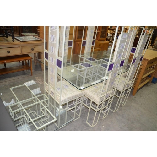 2298 - Rennie MacKintosh Style Dining Table, 6 Chairs, Coffee Table & Pair Of Lamp Tables.