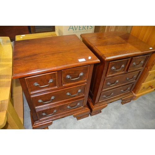 2302 - Pair Of Mahogany Miniature Chests.