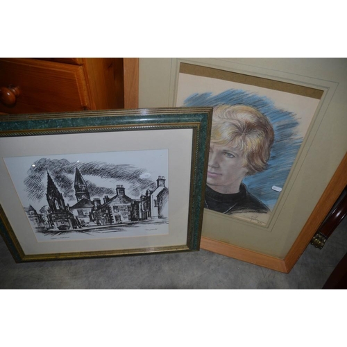 2304 - Pastel Drawing - Portrait & Print Of Falkland.