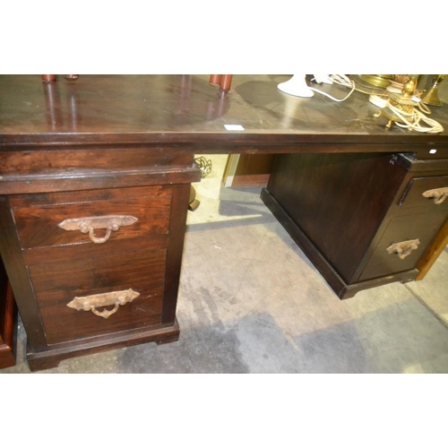 2309 - Mahogany Pedestal Desk.