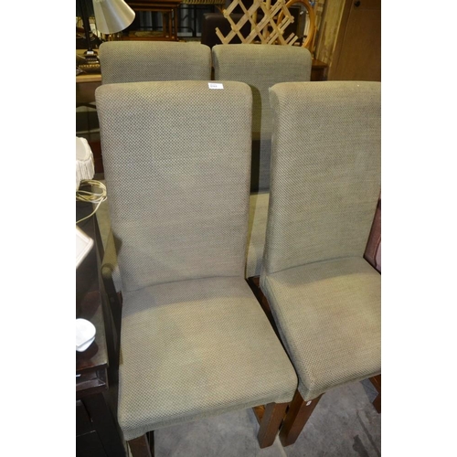 2311 - 4  Oak High Back Dining Chairs.