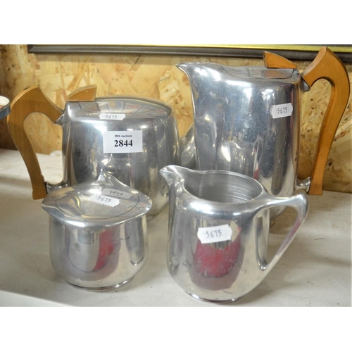 2844 - 4 Piece Picquot Ware Tea Service.