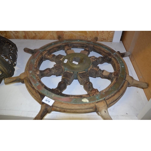 2878 - Antique Ship's Wheel