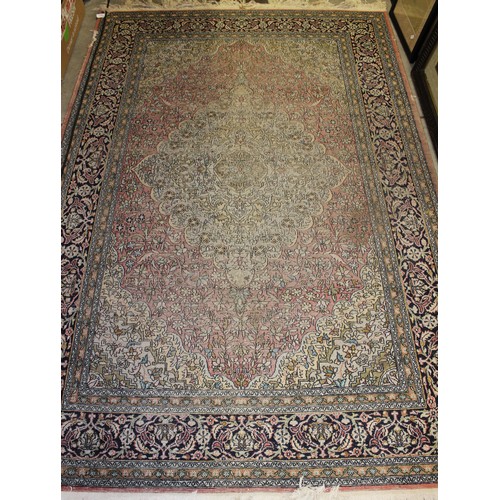 2193 - Worn & Faded Eastern Wool rug, approx 125 x 188cm.