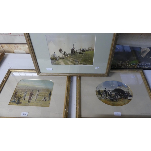 2070 - Three Framed Coloured Photographic Prints - Rifle Shooting Camps.