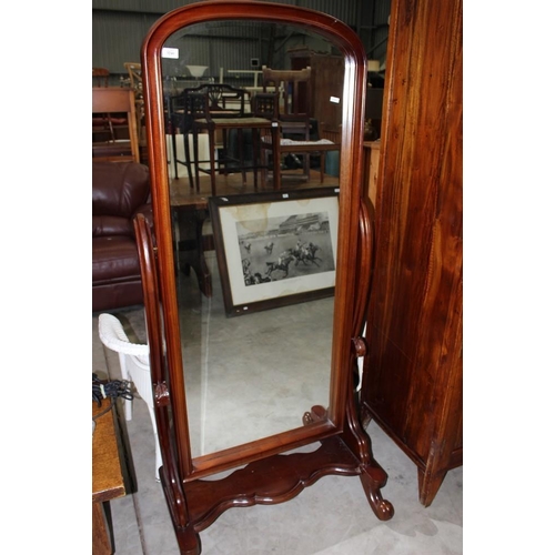 3240 - Large Modern Bevelled Cheval Mirror.