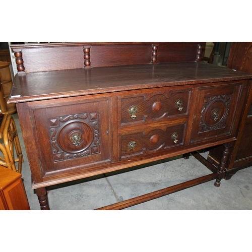 3246 - Antique Oak Sideboard.