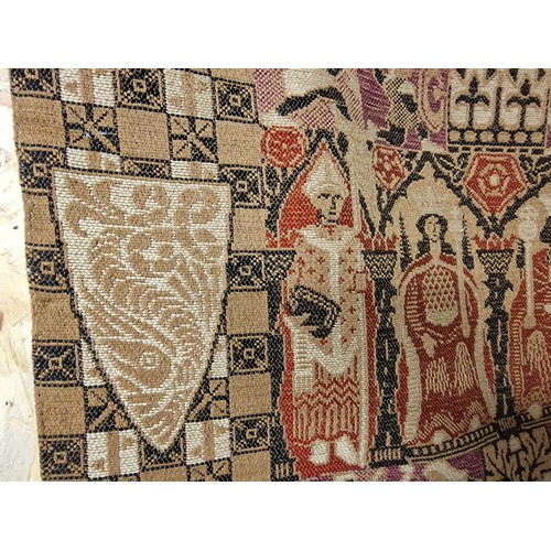 2066 - Large Machine Woven Arts & Crafts Tapestry Panel, approx 108cm x 137cm.