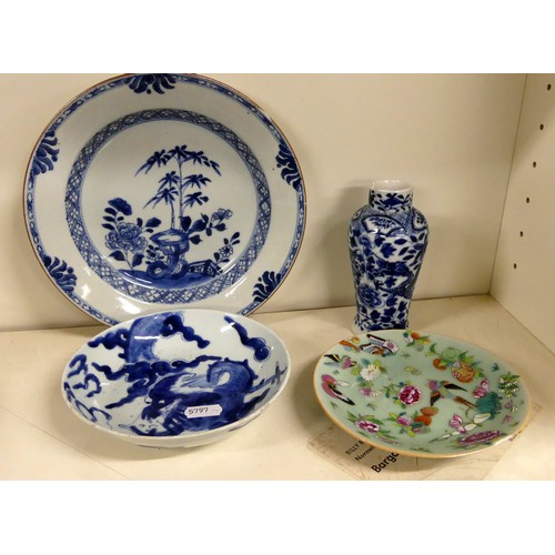 1059 - Assorted Oriental Porcelain Bowls, Plates etc.