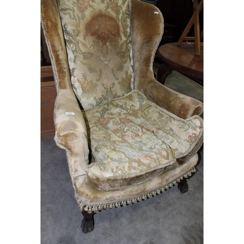 3047 - Upholstered Wing Back Armchair.