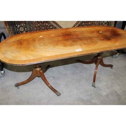 3066 - Mahogany Twin Pedestal Coffee Table.