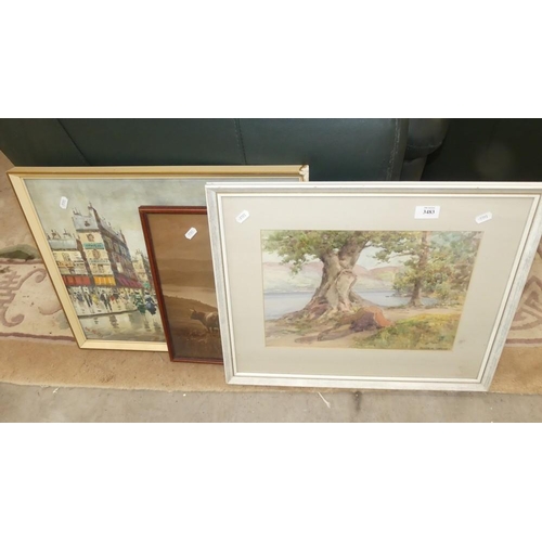 3090 - Water Colour - Rural Scene & Assorted Prints