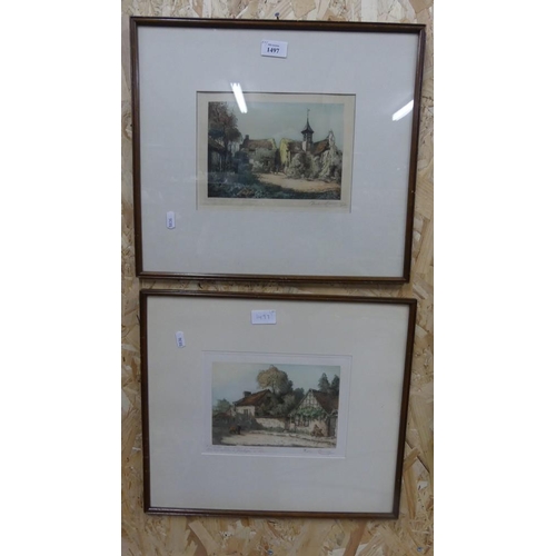 3116 - Pair of Framed Maunier Coloured Engravings, approx 20 x 14cm.