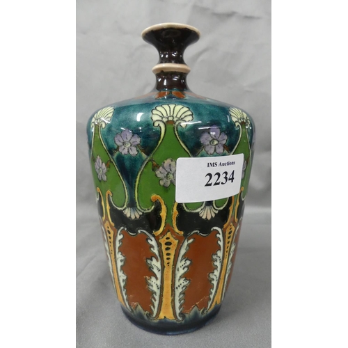 1172 - Royal Bonn Old Dutch Pattern Art Nouveau Vase, approx 17cm tall.