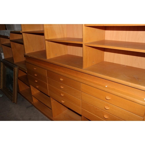 3384 - 4 Beech Storage Units.