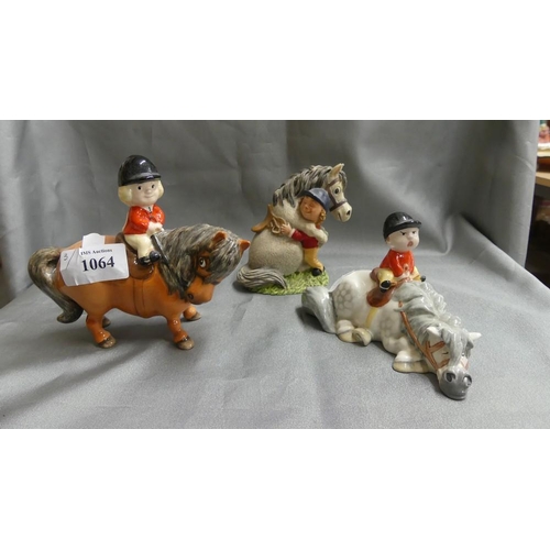 1064 - Three Beswick Norman Thelwell Figures.