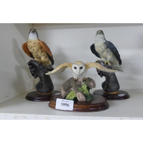 1096 - Two Leonardo Falconry Figures & Owl.