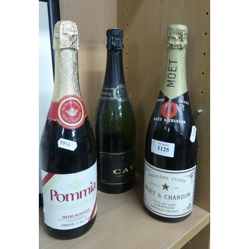 1125 - Bottle Of Cava, Bottle Of Moet & Chandon, Bottle Of Pommia