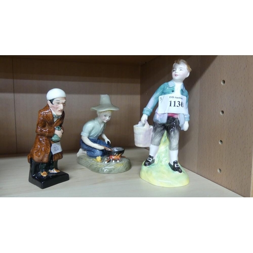 1130 - 3 Royal Doulton Figures - Jack, River Boy & Scrouge.