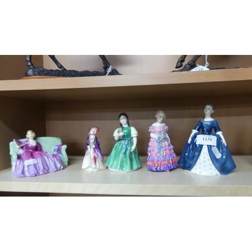 1131 - 5 Royal Doulton Figures - Debbie, Little Bridesmaid, Francine, Paisley Shawl & Sweet & Twenty.