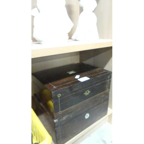 1137 - 2 Victorian Rosewood Jewellery Boxes (AF).