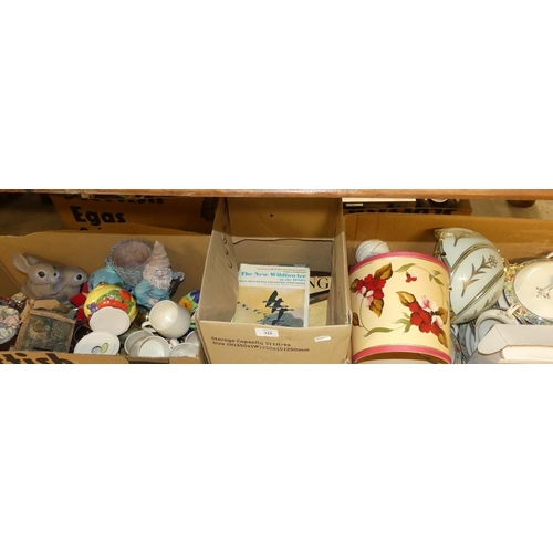 325 - 3 Boxes - Assorted China & Books