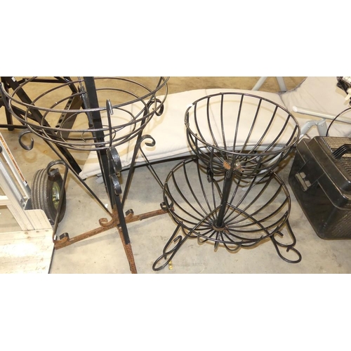 36 - 2 Metal Flower Stands