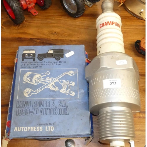 373 - Champion Advertising Spark Plug & Land Rover Manual