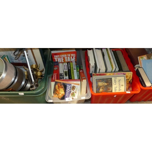 383 - 4 Boxes - Desk Lamp, Candle Holders & Assorted Books