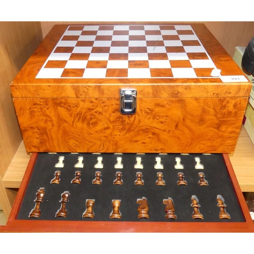 393 - Chess Set & Boxed Wine Opening Kit